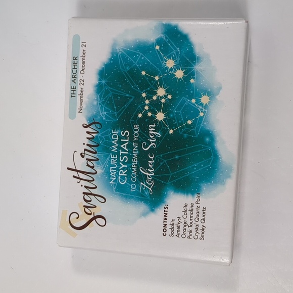 Rock Paradise Horoscope Stone Box Set Sagittarius Zodiac Sign Healing Crystals - Picture 1 of 4